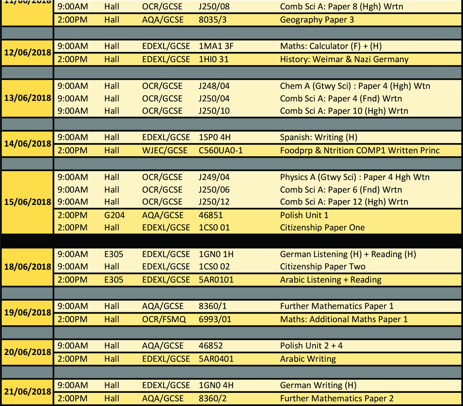 Ib 2022 Exam Schedule Ashcroft Technology Academy - Exam Timetables